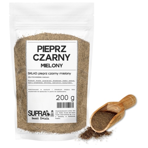 PIEPRZ CZARNY MIELONY 200g aromatyczny | SUPRA |