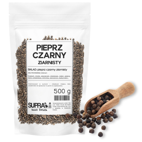 PIEPRZ CZARNY ZIARNISTY 500g aromatyczny | SUPRA |